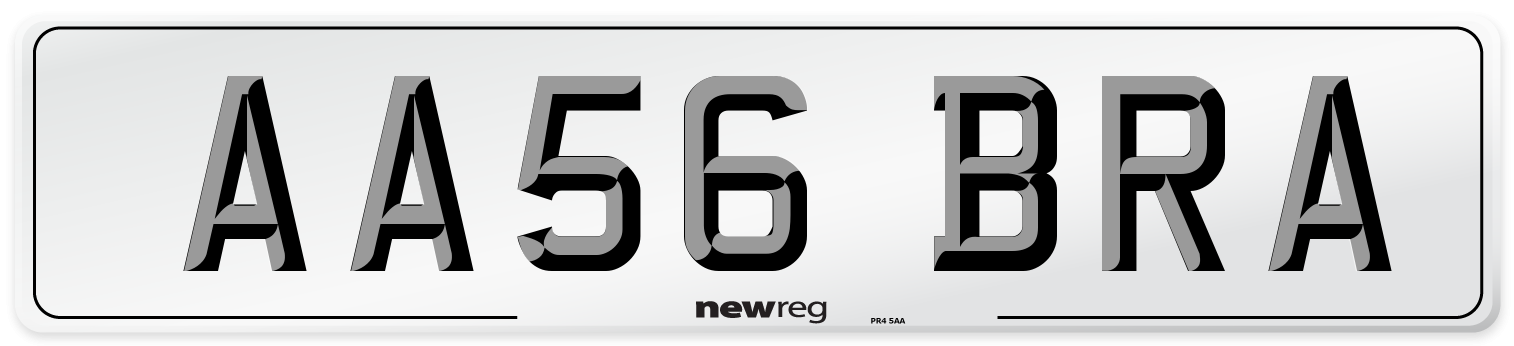 AA56 BRA Number Plate from New Reg
